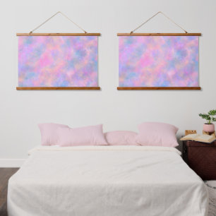 Geweldige combinatie van pasteltinten  hangend wandkleed