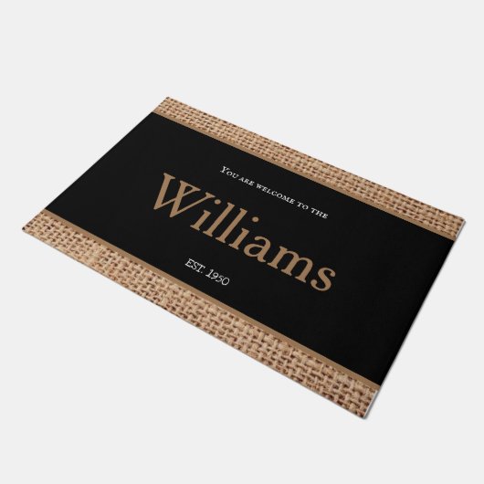 Geweldige compact design modern monogram zwart bru deurmat (Schuin)