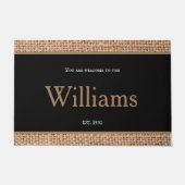 Geweldige compact design modern monogram zwart bru deurmat (Voorkant)