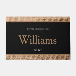 Geweldige compact design modern monogram zwart bru deurmat