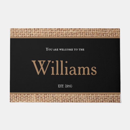 Geweldige compact design modern monogram zwart bru deurmat (Voorkant)