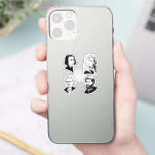 Geweldige componisten - set 1 - sticker (Telefoon)