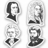 Geweldige componisten - set 1 - sticker (Voorkant)