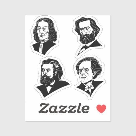 Geweldige componisten - set 3 - sticker (Vel)