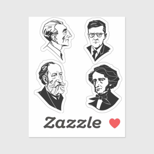 Geweldige componisten - set 6 - sticker (Vel)