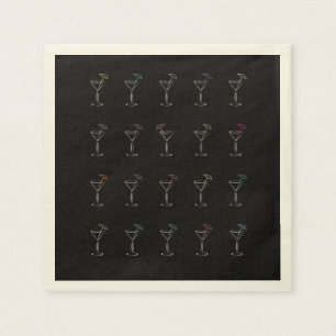 Geweldige Cool Neon Martini Glasses Servet