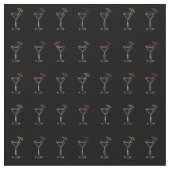 Geweldige Cool Neon Martini Glasses Stof (Close Up)