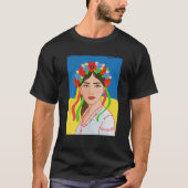 Geweldige Cool Oekraïens meisje Kunst Oekraïne Pri T-shirt (Voorkant)