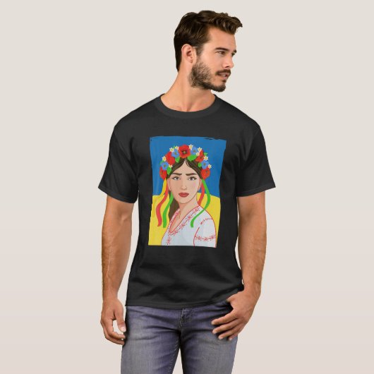 Geweldige Cool Oekraïens meisje Kunst Oekraïne Pri T-shirt (Voorkant volledig)