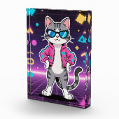 Geweldige Cool Retro Gamer Cat Fotoblokken (Rechts)