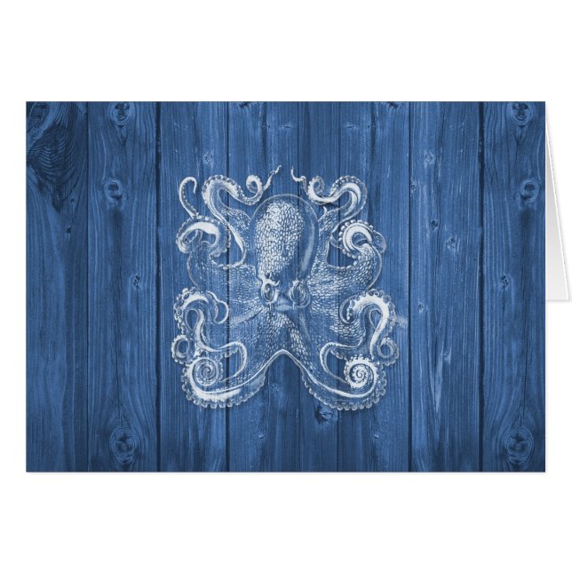 geweldige coole Antiek werking witte octopus (Voorkant Horizontaal)