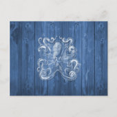 geweldige coole Antiek werking witte octopus Briefkaart (Voorkant)