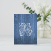 geweldige coole Antiek werking witte octopus Briefkaart (Staand voorkant)