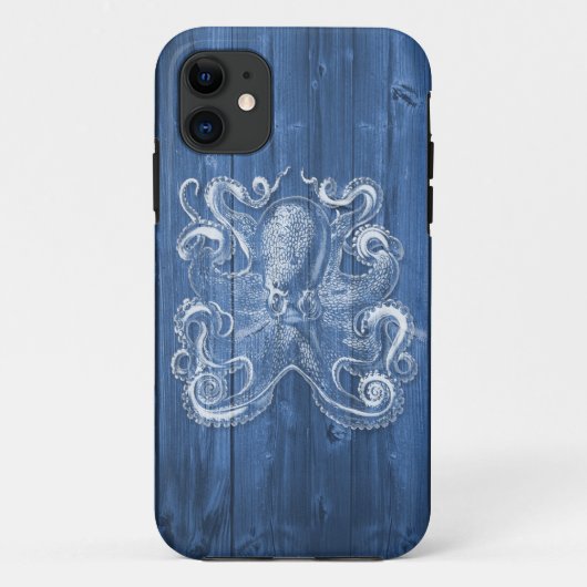 geweldige coole Antiek werking witte octopus Case-Mate iPhone Case (Achterkant)