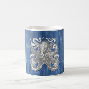 geweldige coole Antiek werking witte octopus Koffiemok