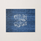 geweldige coole Antiek werking witte octopus Legpuzzel (Horizontaal)