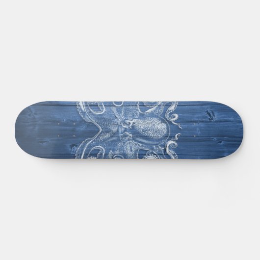 geweldige coole Antiek werking witte octopus Skateboard (Horizontaal)