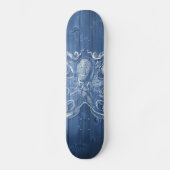 geweldige coole Antiek werking witte octopus Skateboard (Voorkant)