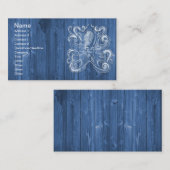 geweldige coole Antiek werking witte octopus Visitekaartje (Voorkant / Achterkant)