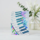 Geweldige, coole, blauwe, cirkelvormige lichteffec briefkaart (Staand voorkant)