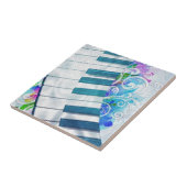 Geweldige, coole, blauwe, cirkelvormige lichteffec tegeltje (Zijkant)