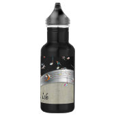 Geweldige coole "Music is Life" kleurrijke muziekn Waterfles (Rechts)