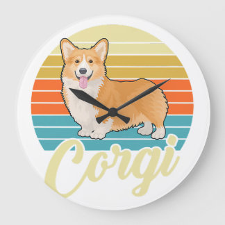 Geweldige Corgi 1970s Retro Grote Klok