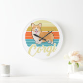 Geweldige Corgi 1970s  Retro Grote Klok (Huis)