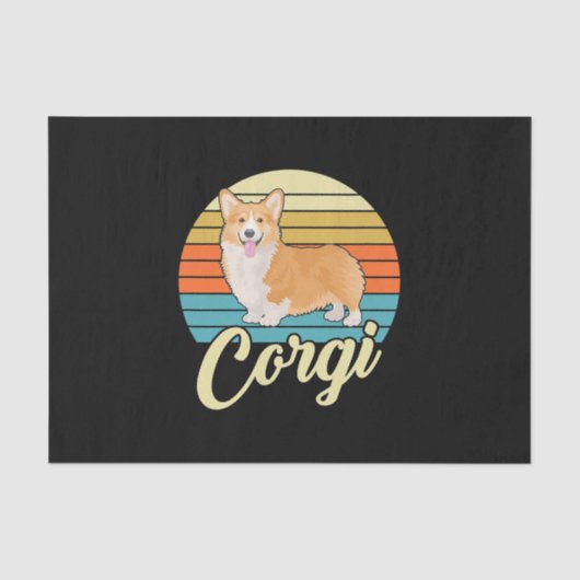 Geweldige Corgi 1970s  Retro Tissuepapier (Voorkant)