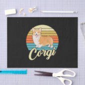 Geweldige Corgi 1970s  Retro Tissuepapier (Craft)