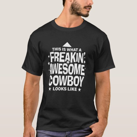 Geweldige Cowboy Grappig T-shirt (Voorkant)