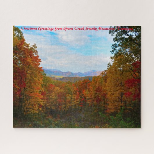 Geweldige Creek Smoky Mountains. kerstcadeautjes Legpuzzel (Horizontaal)