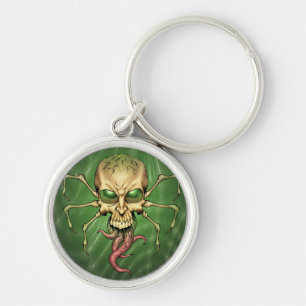 Geweldige Cthulhu Alien Spider Skull Lovecraftian Sleutelhanger