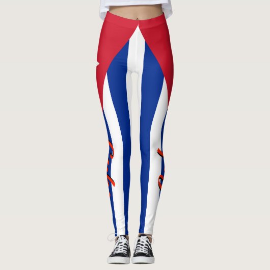 Geweldige Cubaanse vlag Leggings (Voorkant)
