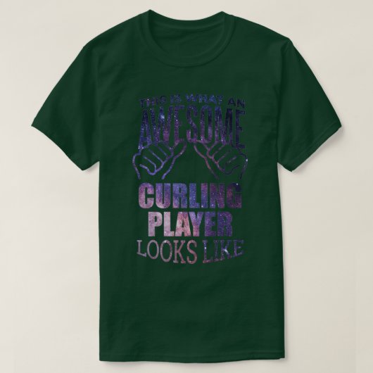 Geweldige Curling Cadedesign 3 T-shirt (Design voorkant)