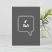 Geweldige Custom Number 1 Dad Vaderdag Kaart (Staand voorkant)