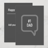 Geweldige Custom Number 1 Dad Vaderdag Kaart (Voorkant / Achterkant)