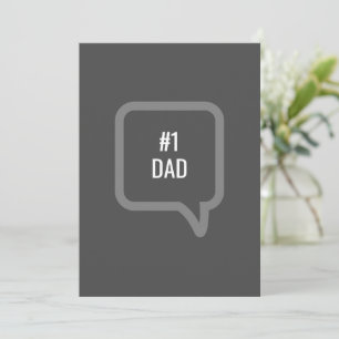 Geweldige Custom Number 1 Dad Vaderdag Kaart