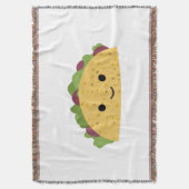 Geweldige Cute Cartoon Kawaii Smiling Taco Deken (Voorkant Verticaal)