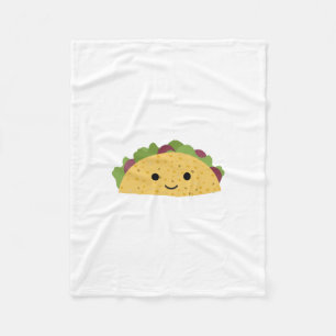 Geweldige Cute Cartoon Kawaii Smiling Taco Fleece Deken