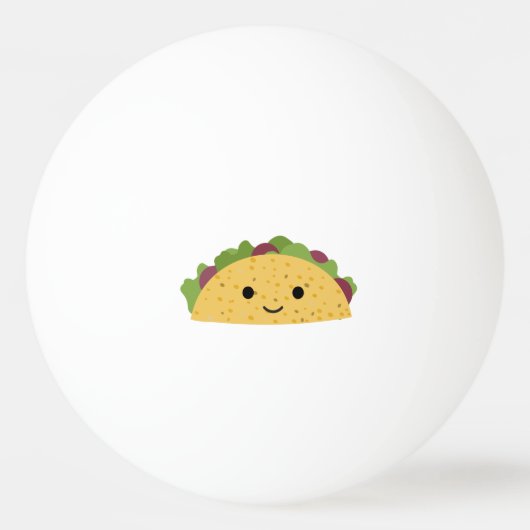 Geweldige Cute Cartoon Kawaii Smiling Taco Pingpongbal (Voorkant)