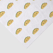Geweldige Cute Cartoon Kawaii Smiling Taco Tissuepapier (Detail)