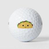 Geweldige Cute Cartoon kawaii Taco Golfballen (Voorkant)