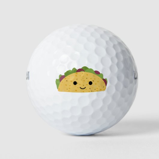 Geweldige Cute Cartoon kawaii Taco Golfballen (Voorkant)