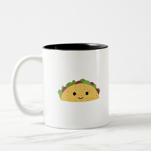 Geweldige Cute Cartoon kawaii Taco Tweekleurige Koffiemok (Links)