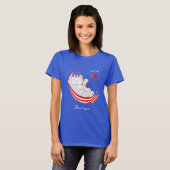 Geweldige Cute Kitty Kat in Hangmat T-Shirt (Voorkant volledig)