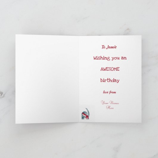 Geweldige Cute Ninja Kaart (Binnen)