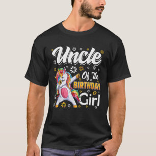 geweldige dabbing eenhoorn verjaardag Uncle Family T-shirt