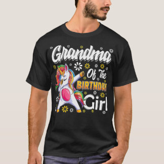 geweldige dabbing unicorn verjaardag oma Familie M T-shirt