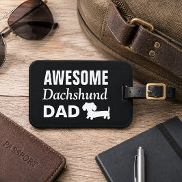 Geweldige Dachshond Papa Vaderdag Bagage Label